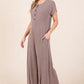 BOMBOM Rib Knit Jumpsuit with Button Detail Jumpsuits