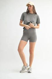 MONO B Round Neck Short Sleeve T-Shirt | Daverri Fashions