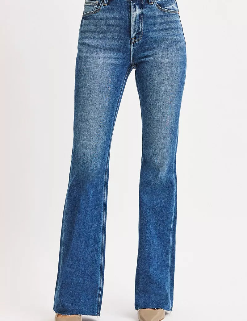 DARK RISEN High Rise Flare Jeans | Jeans Daverri Fashions