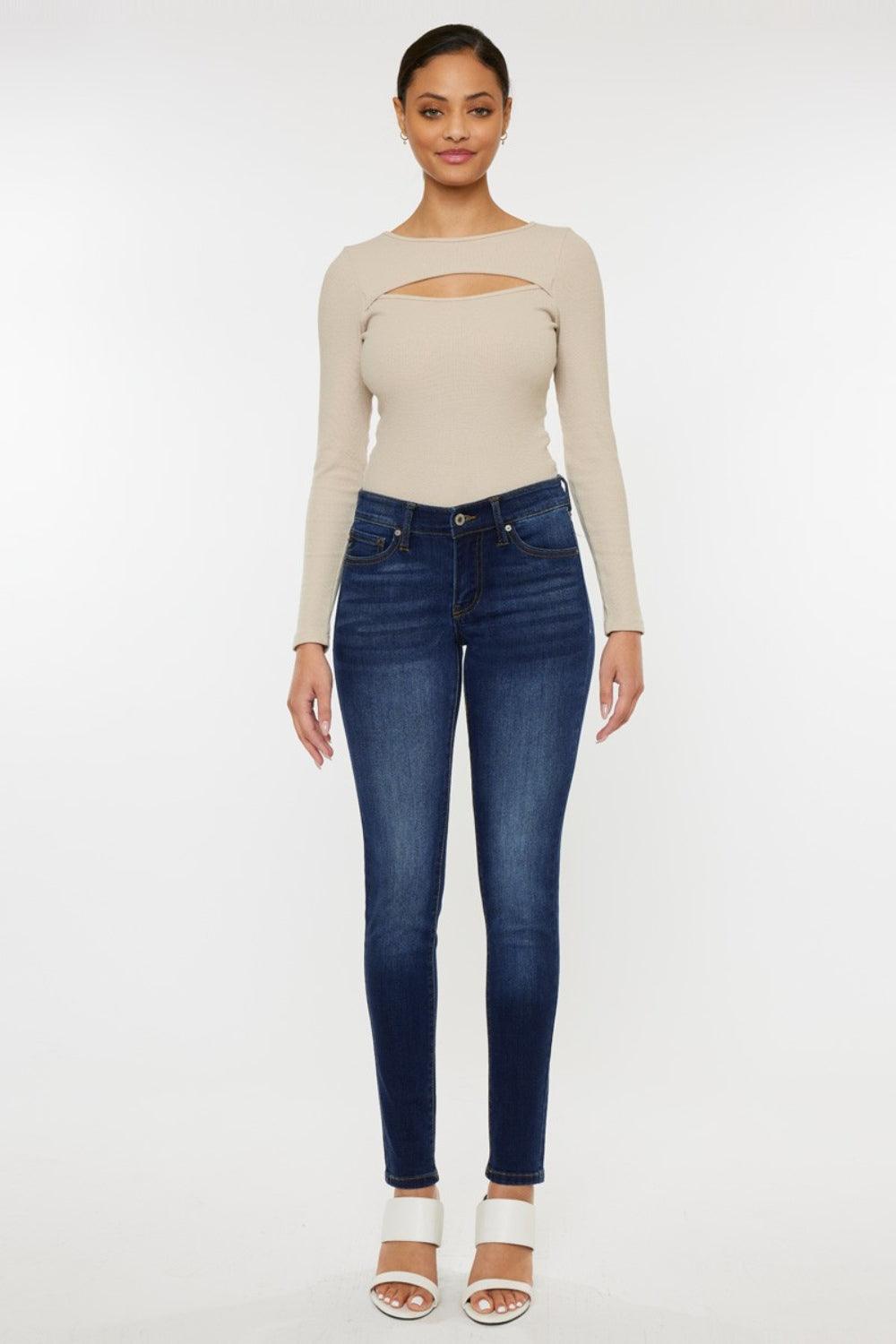 Kancan Mid Rise Gradient Skinny Jeans | Jeans Daverri Fashions