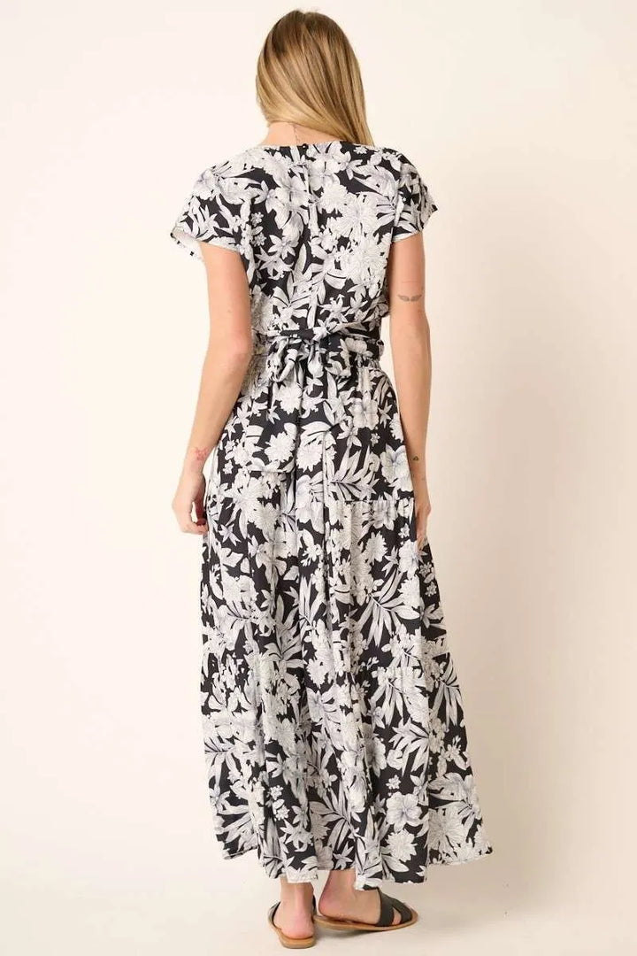 Mittoshop Tropical Print Top and Skirt Set Outfit Sets