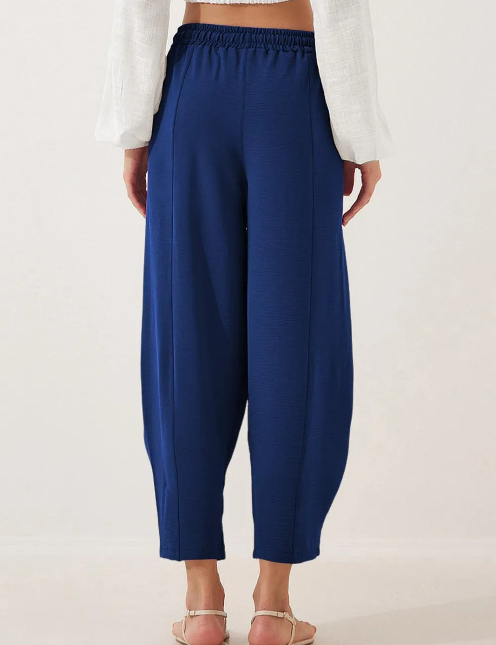 Full Size Drawstring Cropped Jogger Pants Plus Size | Pants Daverri Fashions