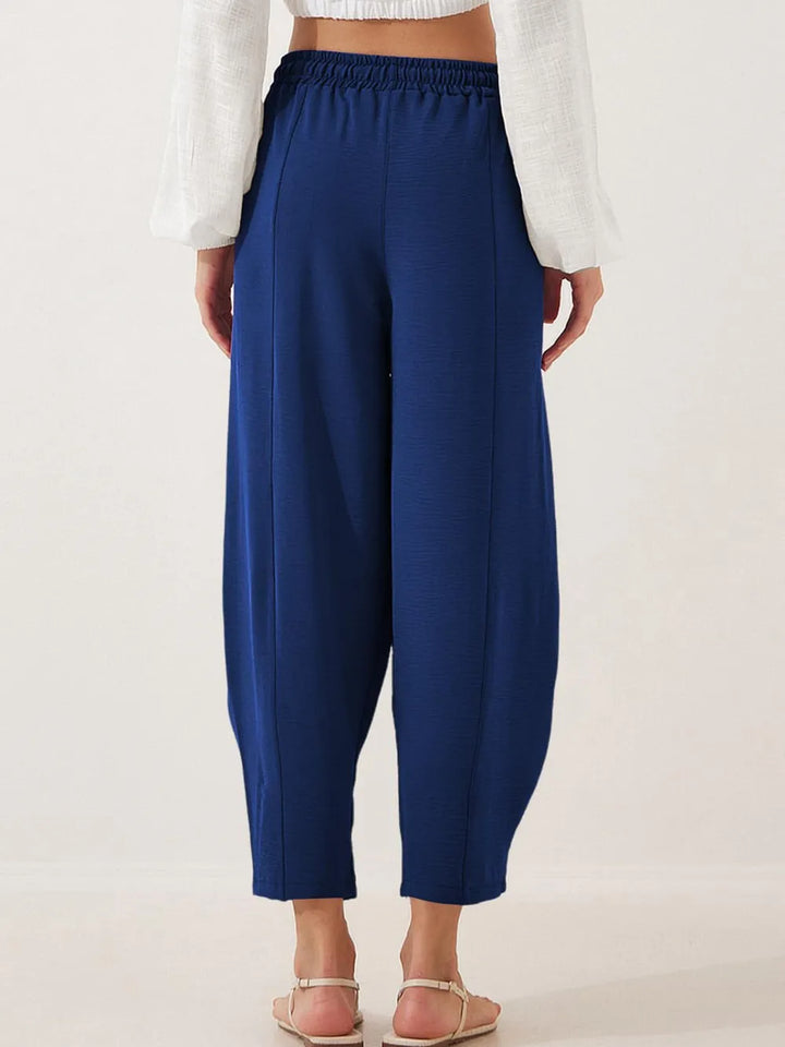 Full Size Drawstring Cropped Jogger Pants Plus Size | Pants Daverri Fashions