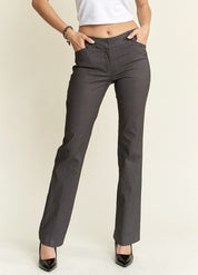 ADORA Regular Rise Slim Bootcut Pants Charcoal