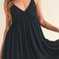 Aemi + Co Ruched Plunge Mini Cami Dress Cami Dresses