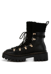 Omul Fleece & Faux Leather Boots | Boots Daverri Fashions