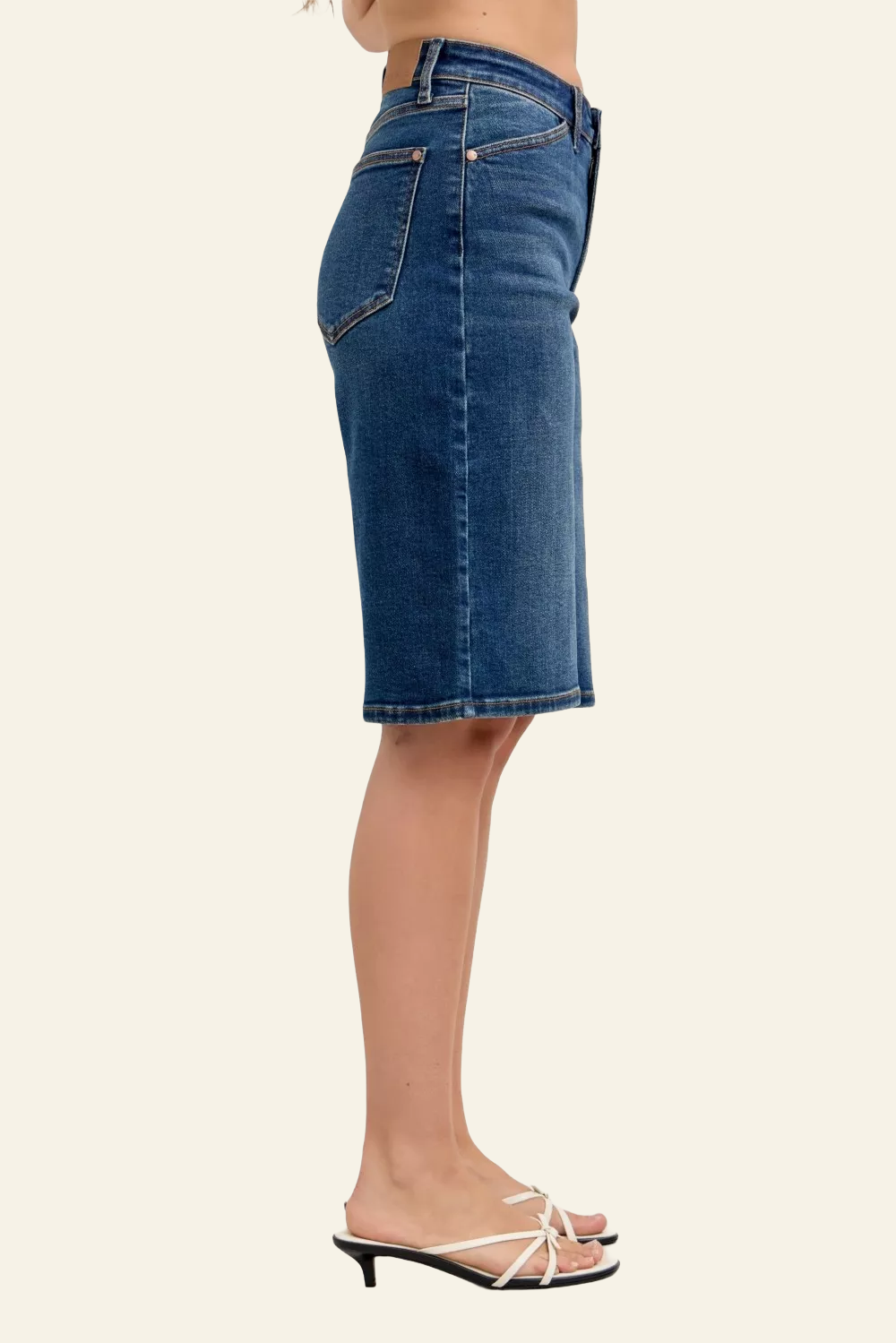 Judy Blue High Waist Bermuda Denim Shorts