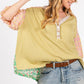 SAGE + FIG Color Block Bubble Sleeve Top Tops