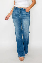 bytos Full Size Distressed High Rise Jeans with Pockets | Jeans Daverri Fashions