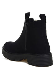 Mothman Faux Fur Detail Chunky Ankle Boots | Boots Daverri Fashions