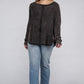 Plus Long Sleeve Cotton Waffle Knit Top Shirts & Tops
