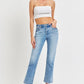 RISEN Full Size Low Rise Crop Slim Straight Jeans - DAVERRI FASHIONS