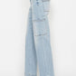 Judy Blue Full Size High Waist Straight Cargo Jeans - DAVERRI FASHIONS