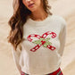 SO ME Christmas Candy Cone Cropped Sweater - DAVERRI FASHIONS