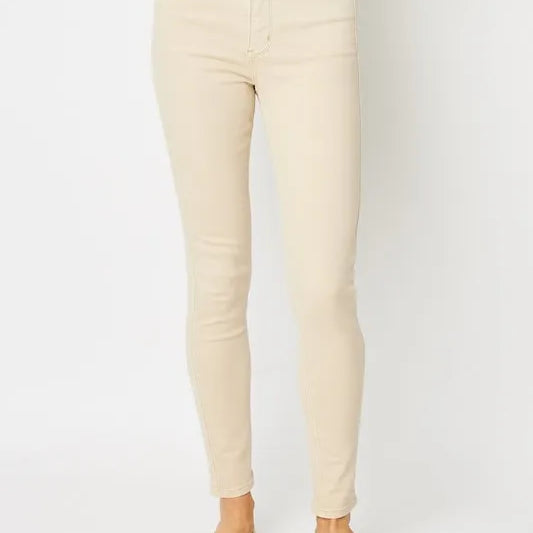 BONE Judy Blue Full Size Garment Dyed Tummy Control Skinny Jeans | Jeans Daverri Fashions