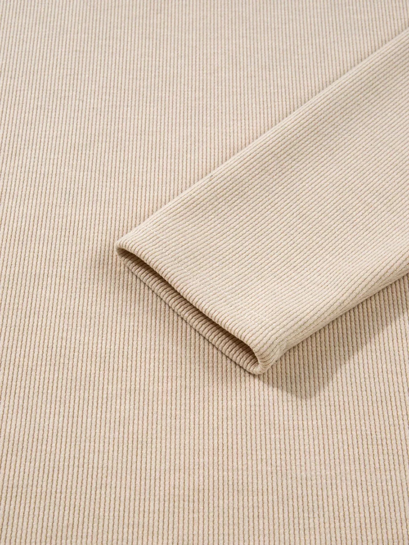 Lace Drawstring Hoodie and High Waist Pants Corduroy Set - DAVERRI FASHIONS