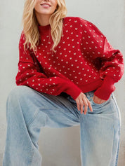 Slit Round Neck Long Sleeve Sweater | Sweaters Daverri Fashions