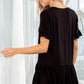 Heimish Full Size Ruffled V-Neck Short Sleeve Blouse Plus Size Blouses
