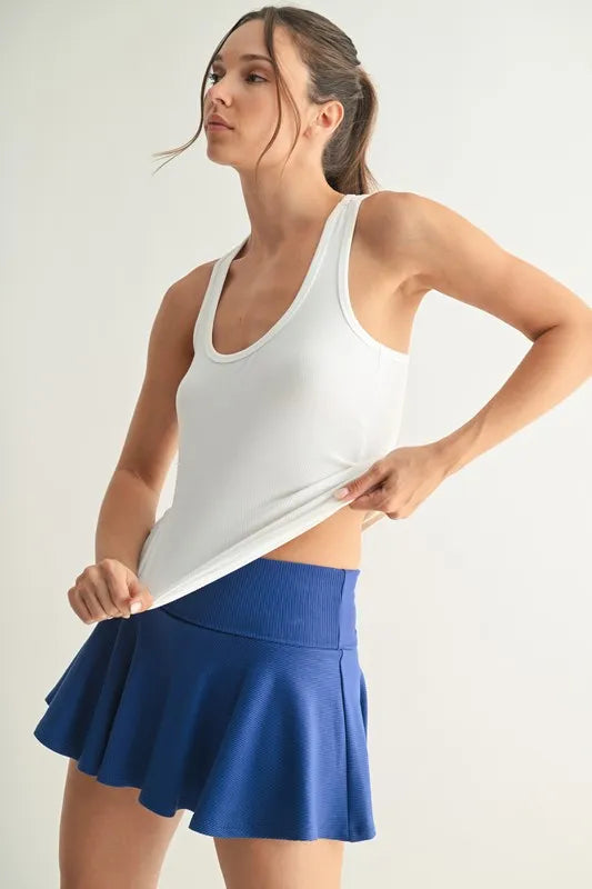 MONO B Slim Fit Scoop Neck Tank