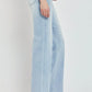 RISEN Full Size Wide Leg V Dipped Front Waist Jeans - DAVERRI FASHIONS