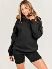 Dropped Shoulder Long Sleeve Hoodie | Hoodies Daverri Fashions
