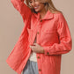 BiBi Quilted Wrinkle Gauze Long Sleeve Shacket Shackets