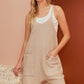 Mittoshop Scoop Neck Spaghetti Strap Overalls with Pockets