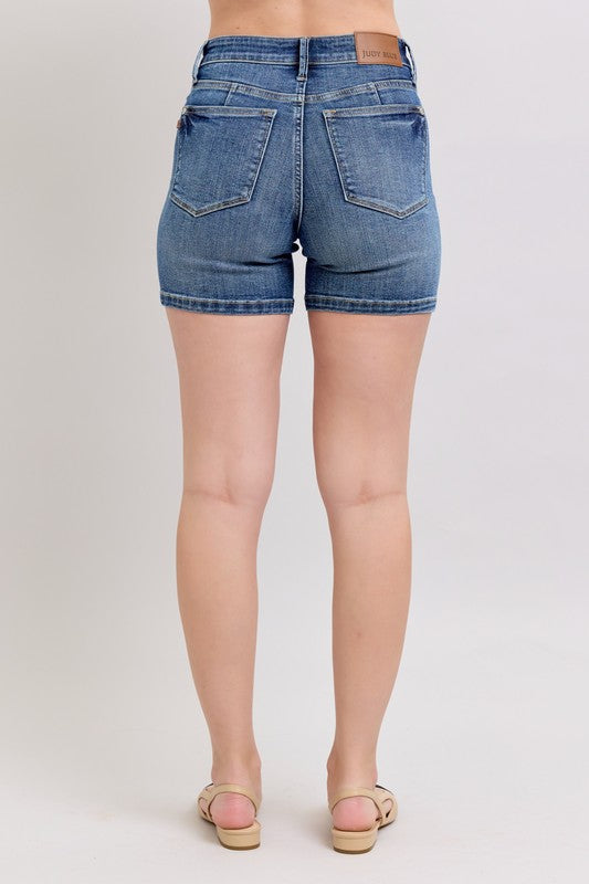 Judy Blue Full Size High Waist Denim Shorts Plus Size Denim Shorts