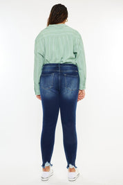 Kancan Full Size High Rise Frayed Ankle Skinny Jeans | Daverri Fashions