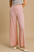 Umgee Elastic Waist Wide Leg Knit Pants Dusty Pink