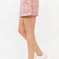 And The Why Plaid Print Smocked Detail Casual Shorts