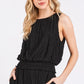 Mittoshop Textured Stretchy Crop Tank and Pants Set Outfit Sets