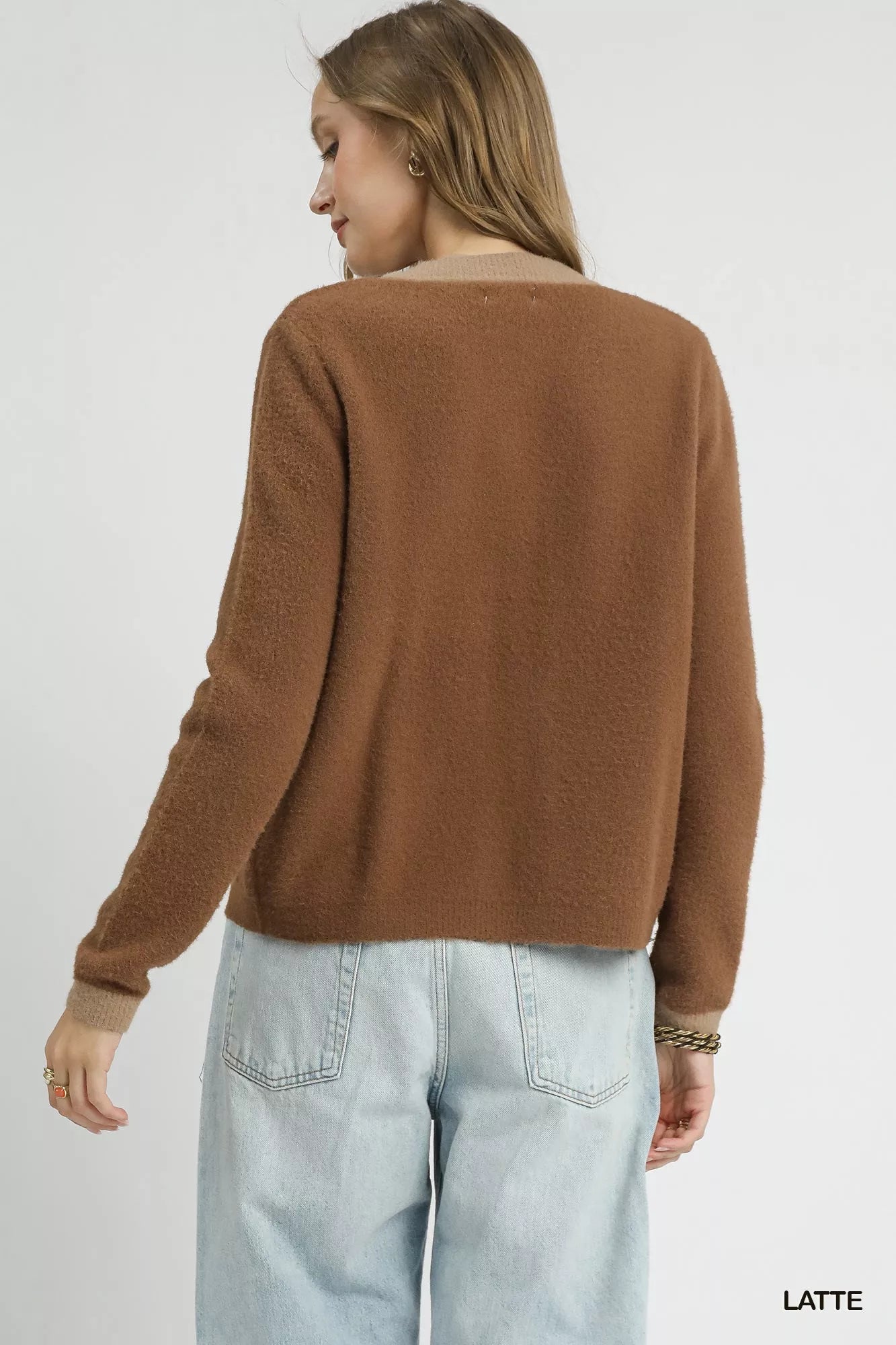 Umgee Two-Tone Button Front Cardigan | Cardigans Daverri Fashions