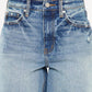 Kancan Full Size Raw Hem High Waist Denim Shorts Denim Shorts