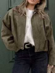 Zip Up Oversized Jacket | Jackets Daverri Fashions