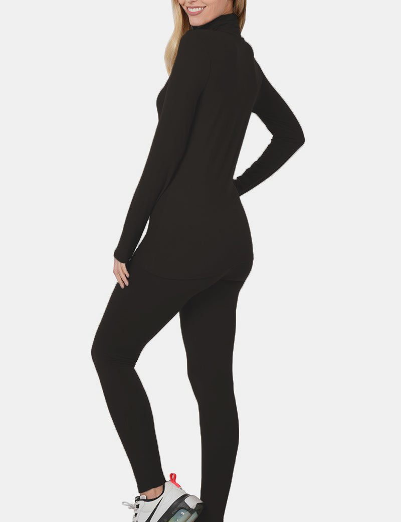 Zenana Full Size Turtleneck Top and Leggings Lounge Set