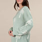 VERY J Palm Tree Graphic Oversized Knit Sweater Sweaters