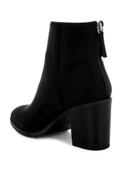 Veyara Lycra Block Heel Ankle Boots | Boots Daverri Fashions