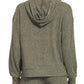 Drop Shoulder Ribbed Crop Hoodie Dk Olive - DAVERRI FASHIONS
