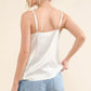And The Why Satin Cami with Adjustable Strap Cami Tops