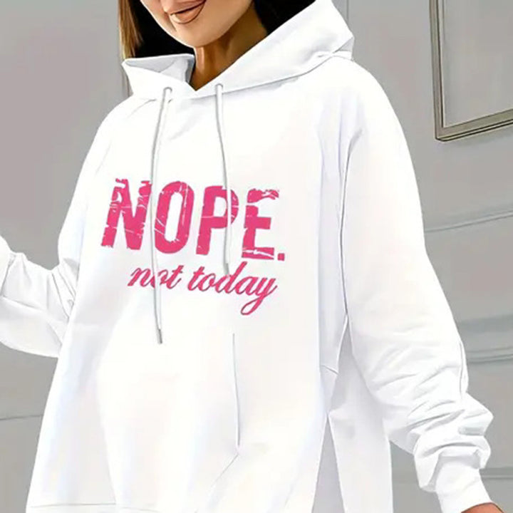 Leggings & Nope Not Today Oversized Split Hem Hoodie Loungewear Set | Loungewear Sets Daverri Fashions