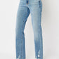 Judy Blue Full Size High Waist Straight Jeans with Heavy Destroy Plus Size - DAVERRI FASHIONS