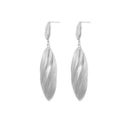 Silver One Size Stainless Steel Dangle Earrings | Earrings Daverri Fashions