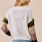 BiBi Flower Color Block Sweater - DAVERRI FASHIONS
