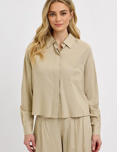 RISEN Button Down Long Sleeve Shirt