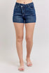 Judy Blue High Waist Criss-Cross Waistband Denim Shorts DK