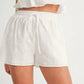 MABLE Eyelet Bubble Hem Sleeveless Top and Shorts Set Outfit Sets