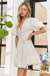 ADORA Puff Sleeve Floral Dress | Daverri Fashions