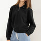 HYFVE Half Zip Drop Shoulder Sweatshirt - DAVERRI FASHIONS