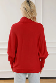 Merry Letter Embroidered High Neck Sweater | Sweaters Daverri Fashions